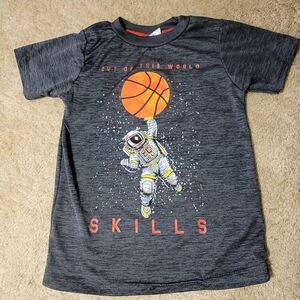 Kids Astronaut Graphic T-Shirt - Gray
